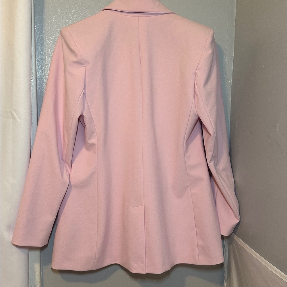 Express Double-Breasted Light Pink Blazer - Picture 2 of 9